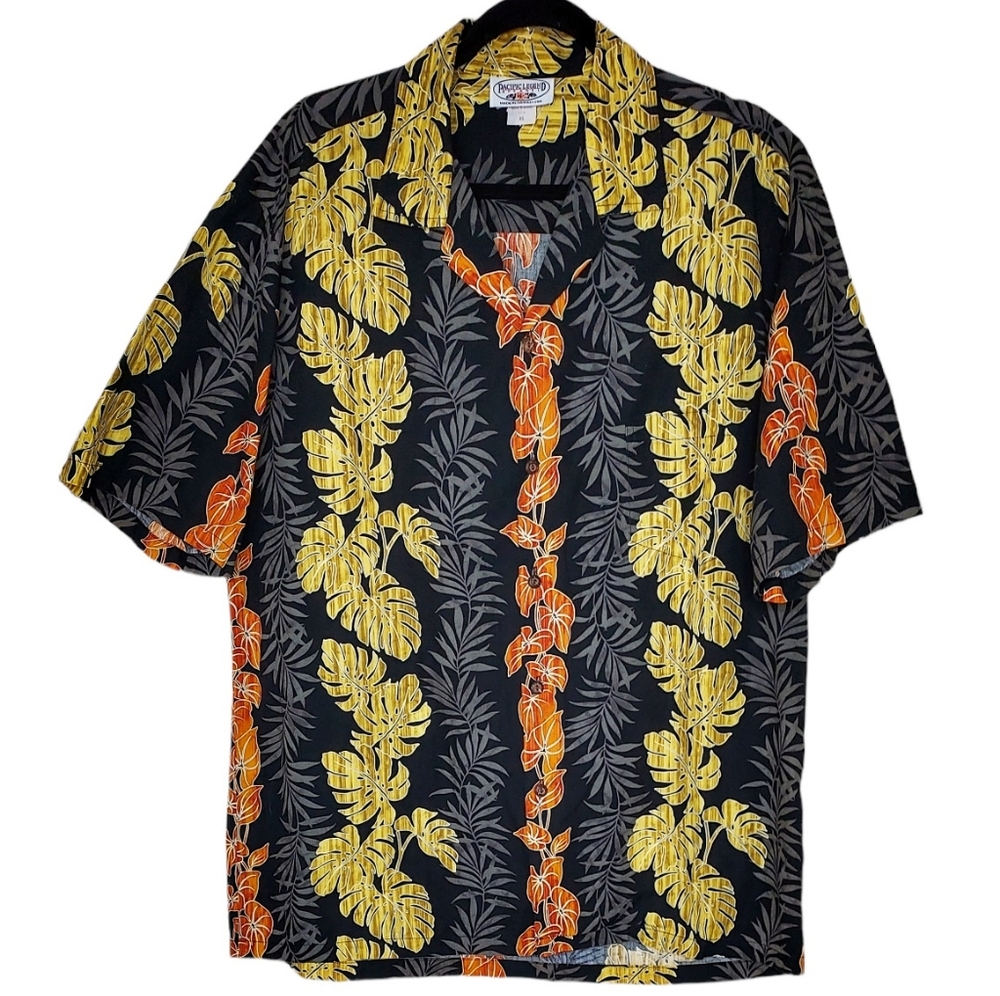 Vintage Pacific Legend Made In Hawaii USA Hawaiian Shirt 100% Cotton Size XL
